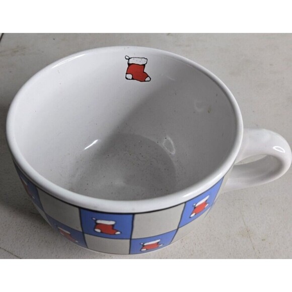 Christmas Soup/Snack Bowl - Stockings Hung By The Chimney - Ursula Dodge - Picture 4 of 4